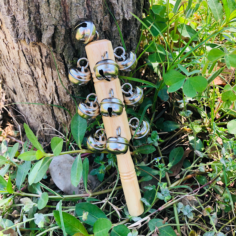 橡木13棒铃 儿童摇铃玩具 奥尔夫打击乐器散响类雪橇铃 一件代发