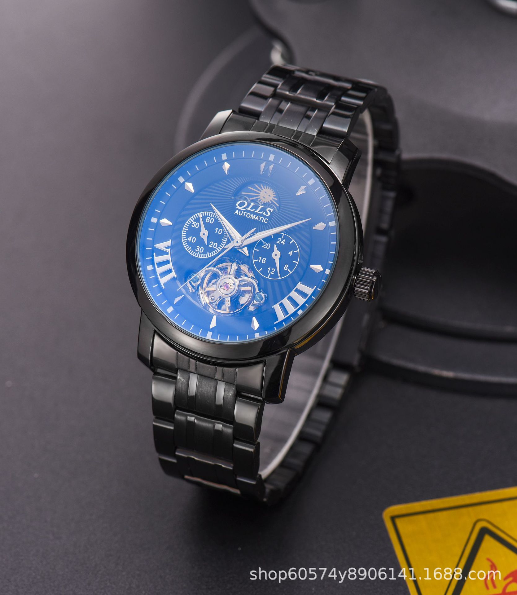 奇洛时全自动机械表商务镂空男士手表全自动防水机械手表厂家批发