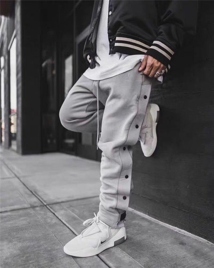 fear of god联名排扣裤潮流高街男女魔术贴篮球裤fog卫裤宽松长裤