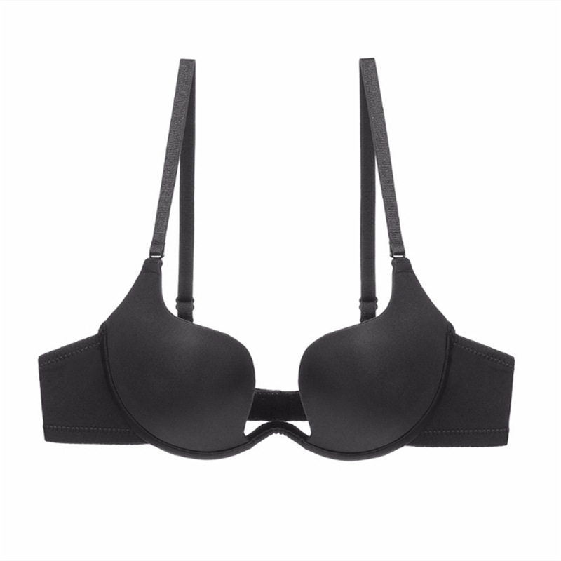 U-shaped Gathering Low Cut Invisible Bra