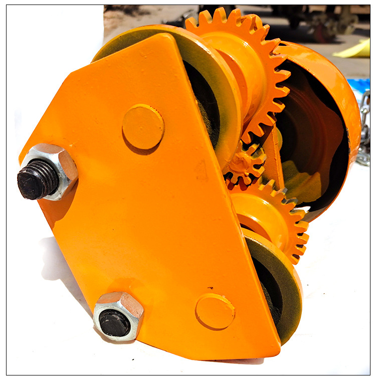 工字钢滑轮手推手拉跑车起重龙门架单轨道手拉跑车1t2t5t手推跑车