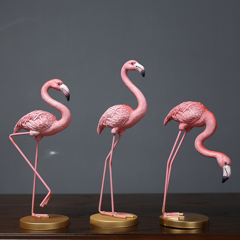 创意北欧火烈鸟摆件家居饰品客厅酒柜桌面电视柜软装装饰品小摆设