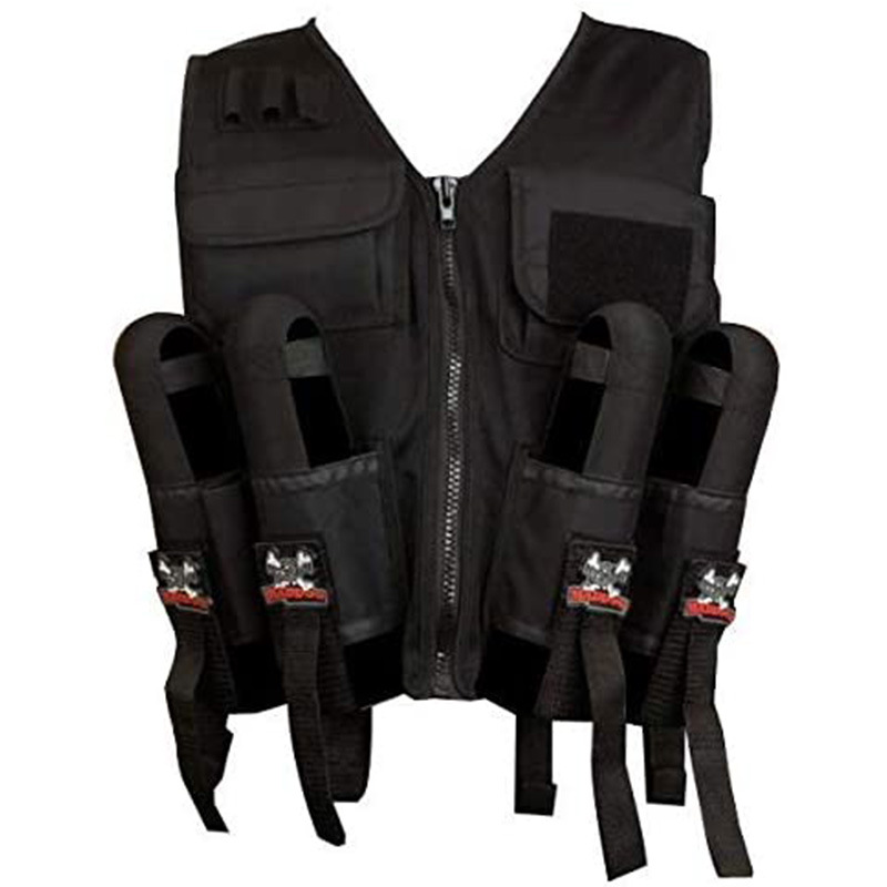 跨境新款轻型战术彩弹运动背心可容纳4个球舱厂家定制战背夹背