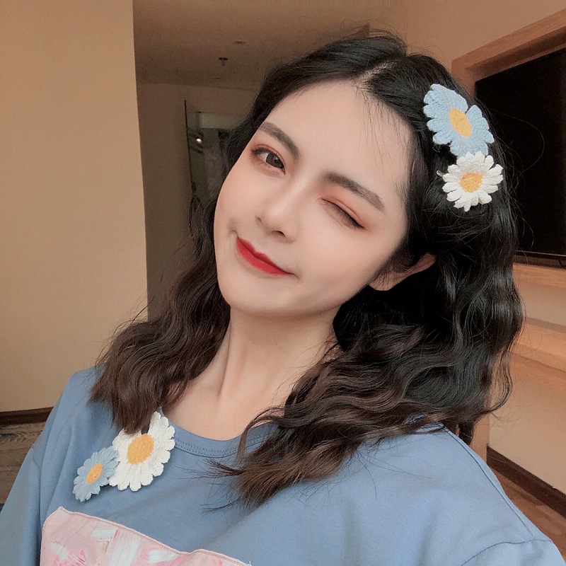 韩版小雏菊发夹胸针两用可爱时尚ins泫雅风花朵边夹少女头饰发饰