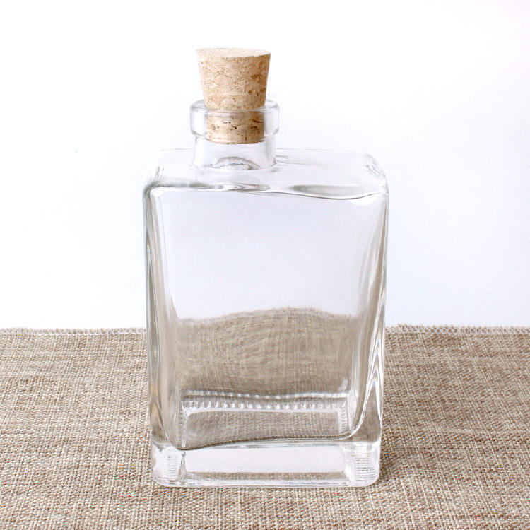 批发加厚玻璃酒瓶压口木塞红酒瓶300ml冰酒瓶可磨砂定做logo