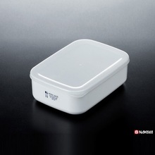 日本进口清新白多规格微波炉专用饭盒便当盒冰箱水果保鲜盒塑料