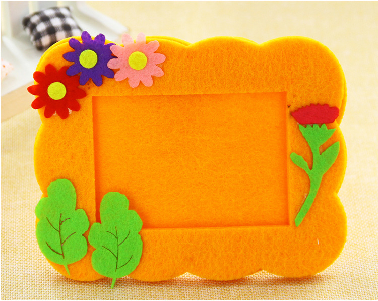 无纺布相框贴画幼儿园美劳粘贴儿童布艺不织布手工diy制作材料包