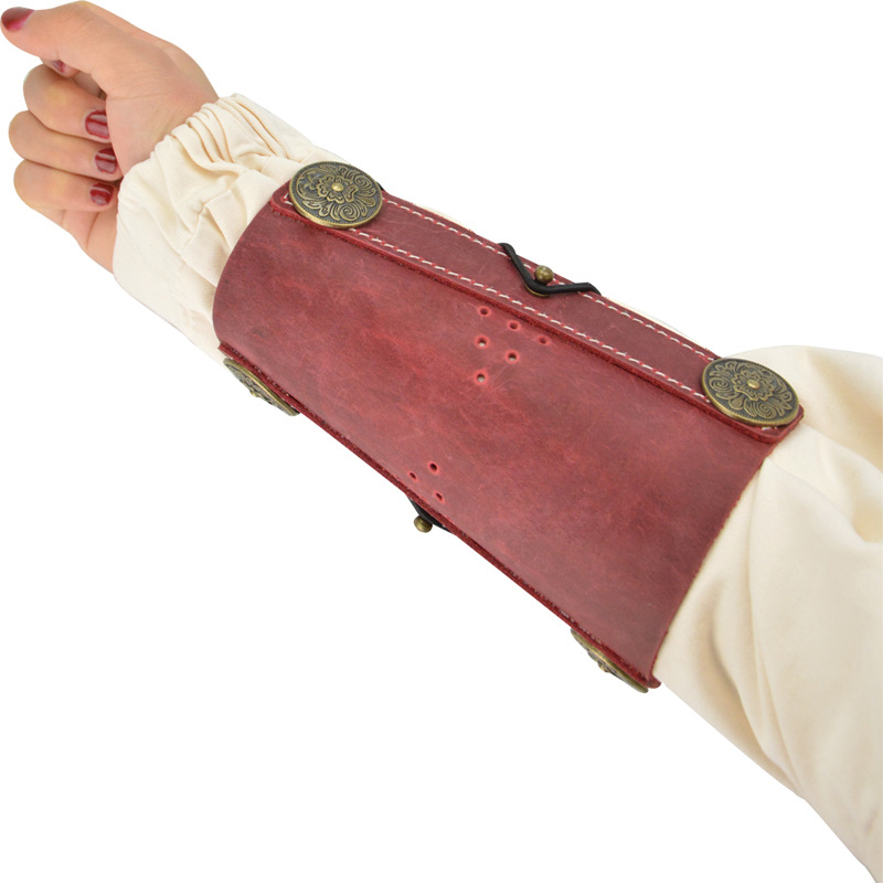 弓箭娱乐护具疯马皮护臂 速戴翻毛皮传统弓反曲弓弓箭护具 弓护臂