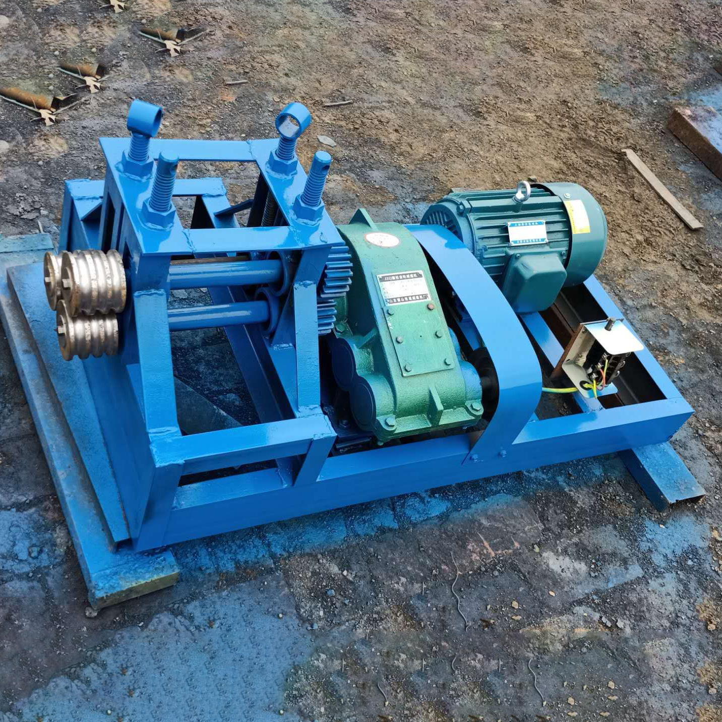 电动钢筋卷圆机小型扁铁滚圆机盘条打圆机弯箍机槽钢轧圆机弯曲机