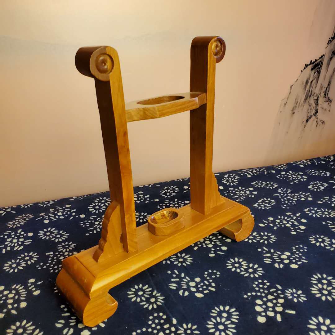 促销小号立式剑架桃木剑架剑托龙泉剑架花托剑架刀架吉祥如意剑架