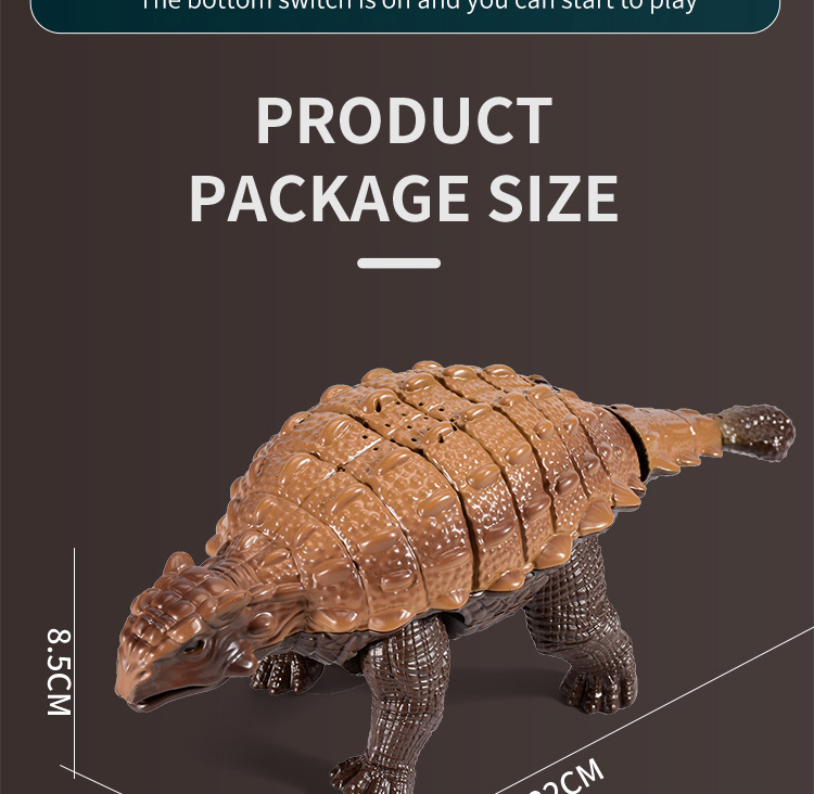 仿真恐龙岛侏罗纪会走会叫遥控电动仿真背甲龙男孩儿