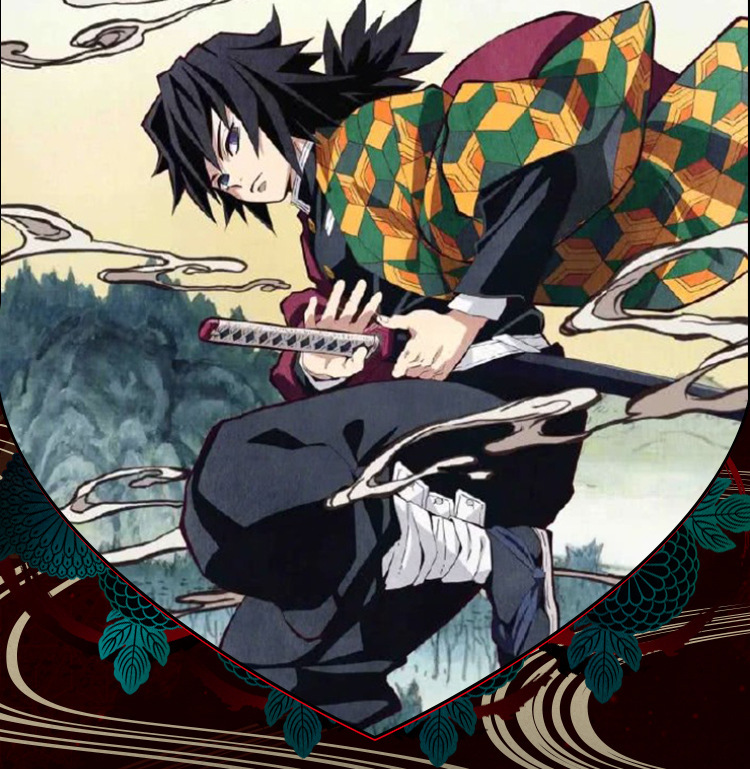 一件代发 现货 鬼灭之刃 富冈义勇cosplay服装衣服 羽织 假发