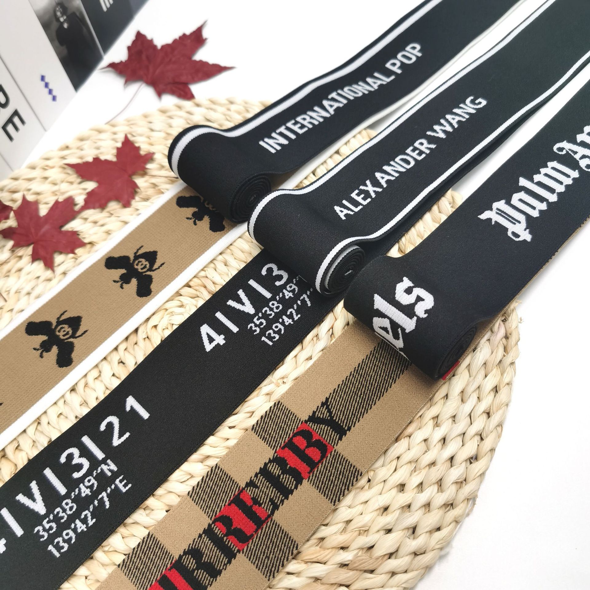 5cm英文提花松紧带定织弹力织带 松紧带工厂 多款式现货供应