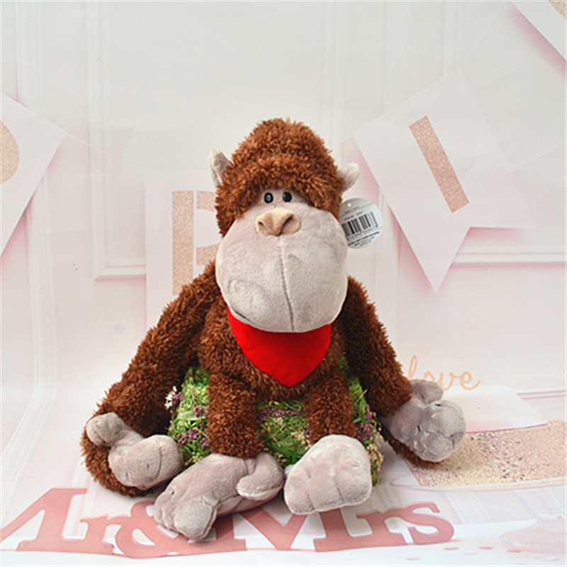 可爱长臂猴毛绒玩具爱心猴公仔情侣布娃娃抱枕送女生玩偶生日礼物