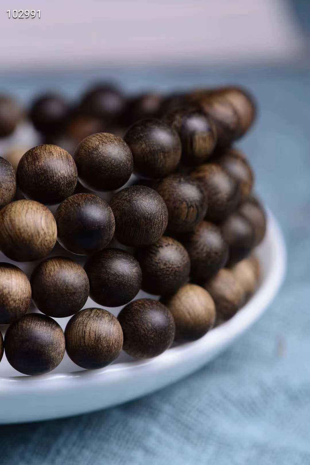 正区达拉干九分沉沉香木念珠佛珠手串挂件原木色木珠半手工工艺品