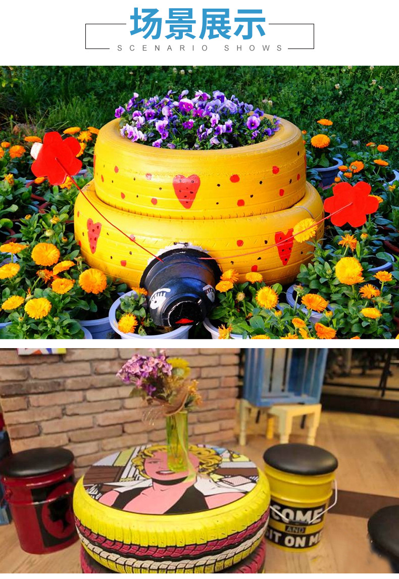 彩绘油漆幼儿园刷轮胎漆彩色墙面涂料户外防水外墙涂料室外围栏漆