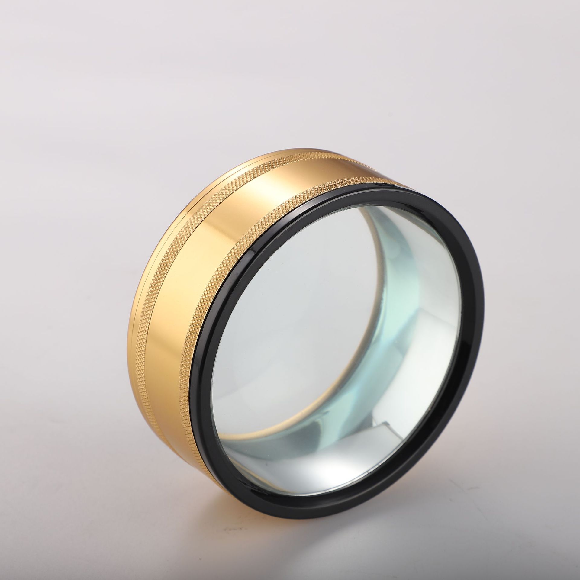 新款古画古董鉴定放大镜老人看报阅读放大镜金属圆筒放大镜带灯光