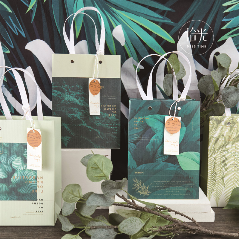 拾光文创礼品袋圣诞节包装袋花律小友记系列手提袋吊牌飞行国度