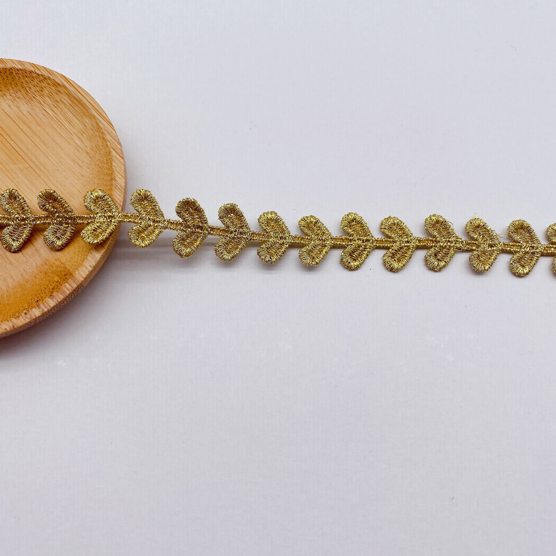 洛丽塔爱心花边 金线服装辅料diy洛丽塔蕾丝配饰现货水溶刺绣花边