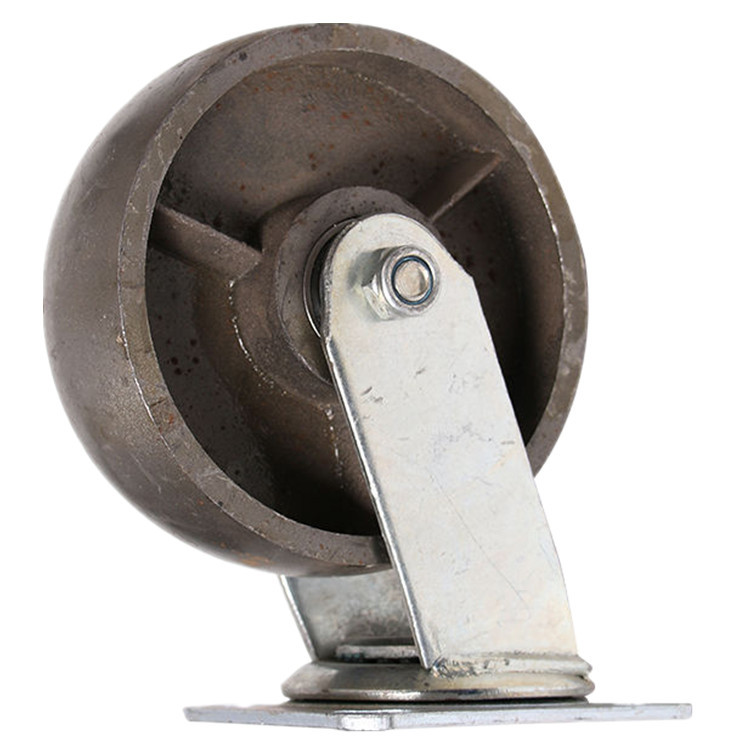 加厚6寸重型全铁轮 工业铸铁脚轮 全铁万向轮