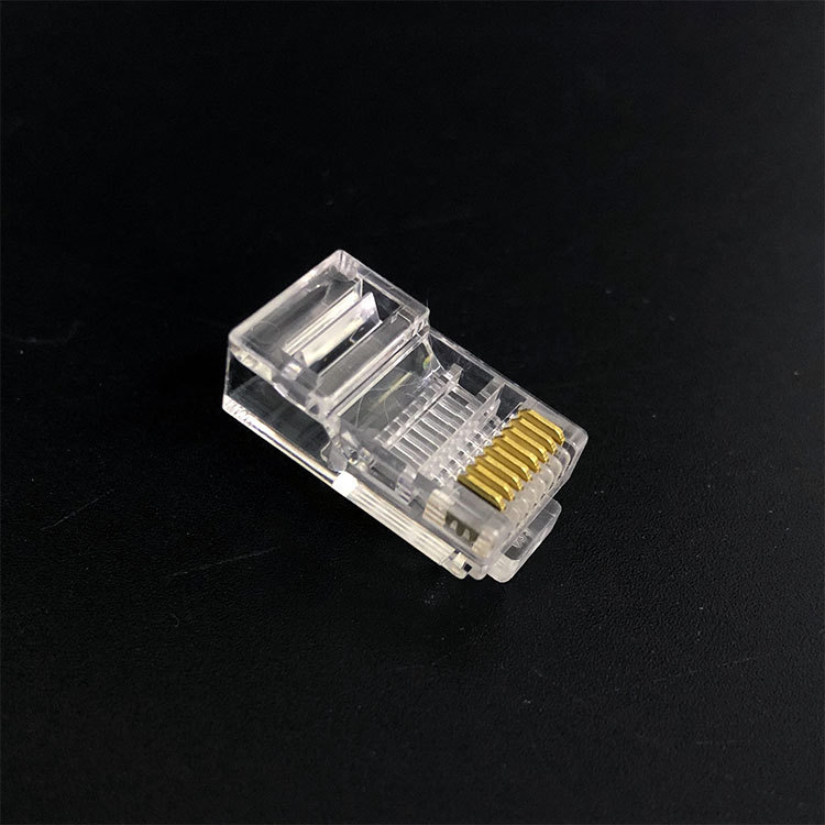 小耳朵网线水晶头电脑超5五类网络连接头6非六类屏蔽8芯千兆rj45