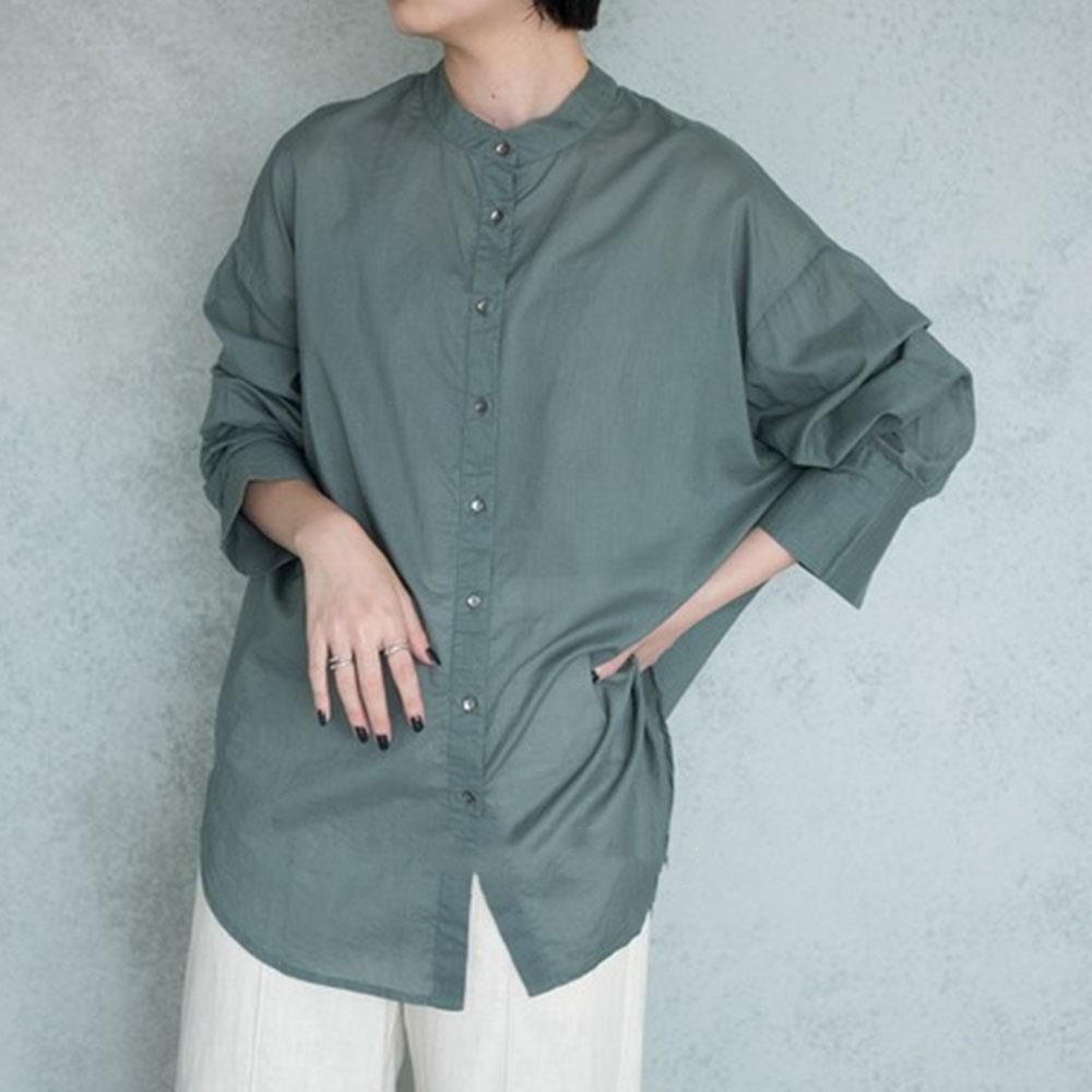 亚麻上衣立领图片