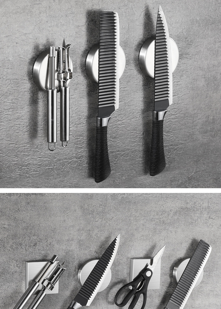 免打孔304不锈钢磁性刀架磁力吸铁石磁铁刀架墙壁挂厨房磁吸刀架