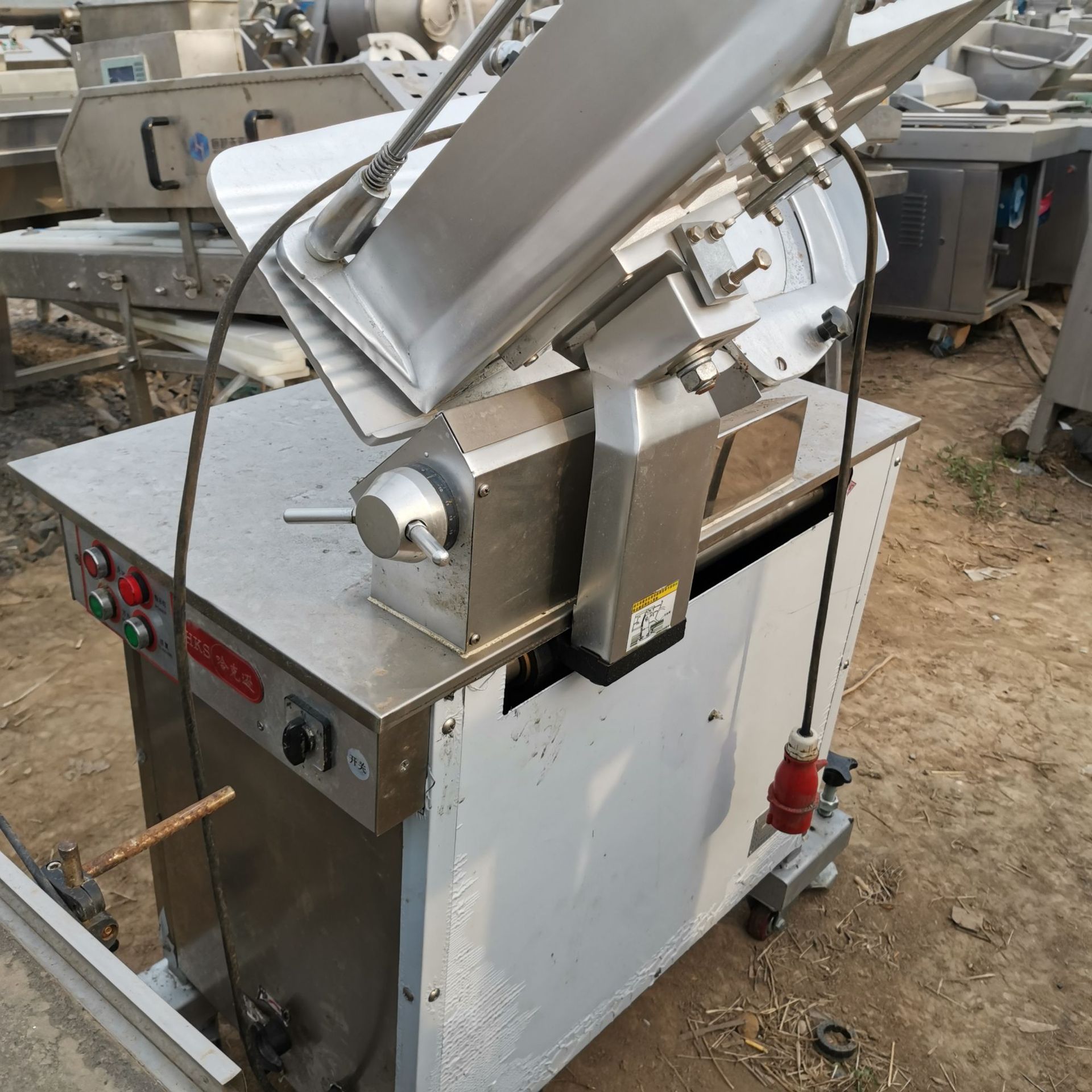 二手切片机哈克逊hks-350多功能牛羊肉切片机大型切片机砍排切块