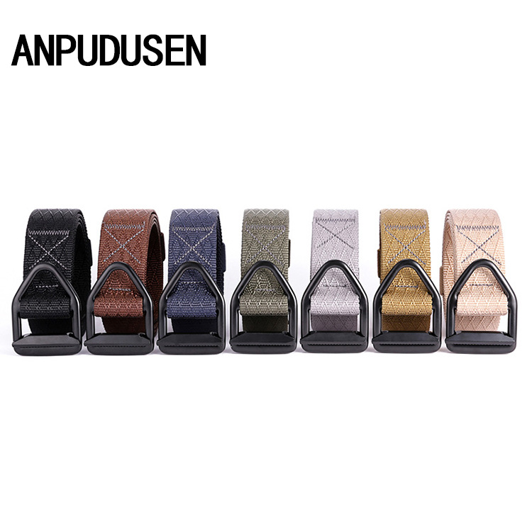 new sports belt canvas tactical belt outdoor quick-drying durable student military training alloy buckle cross-border belt