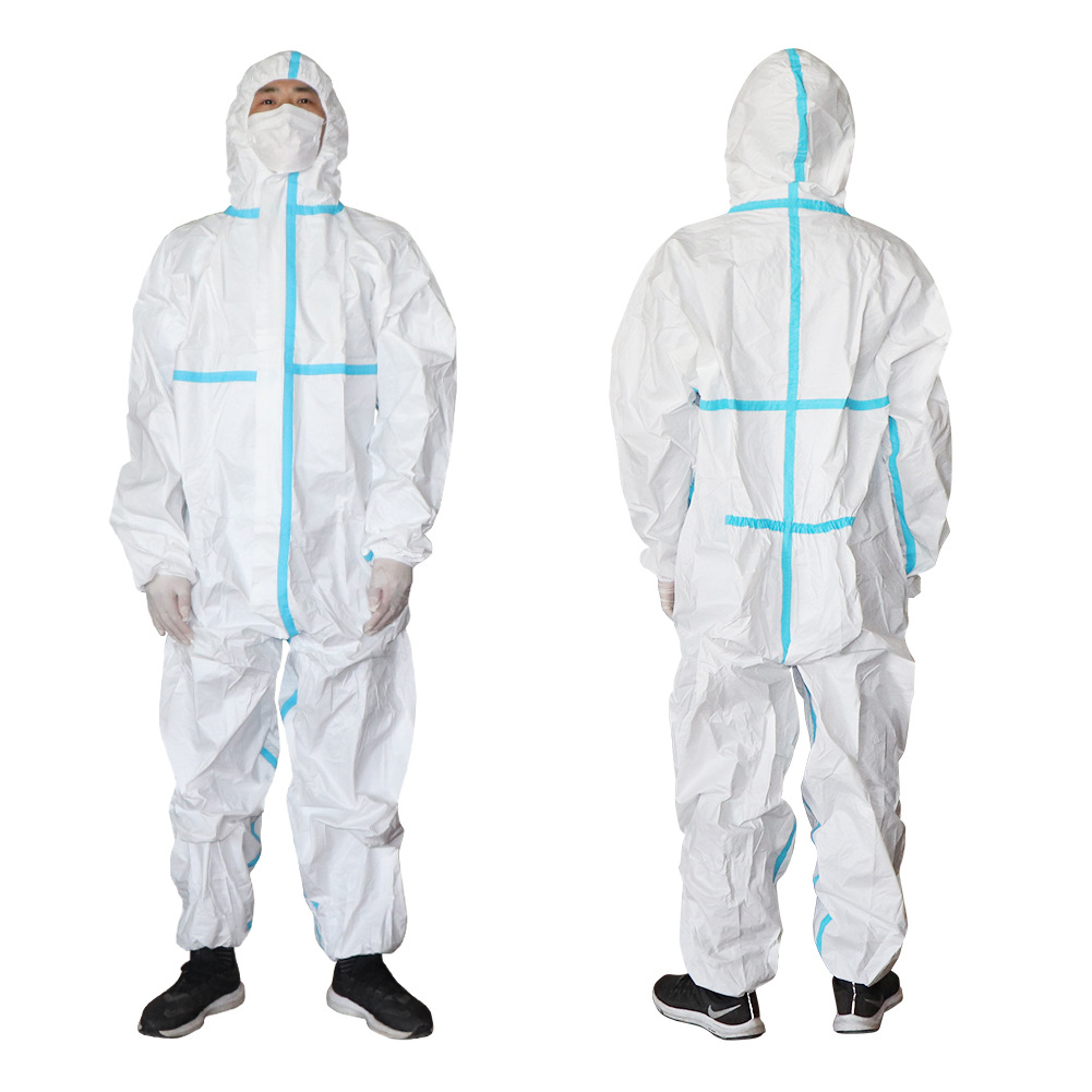 宇安一次性连体防护服隔离衣服连体全身防尘服分体连帽成人男女防