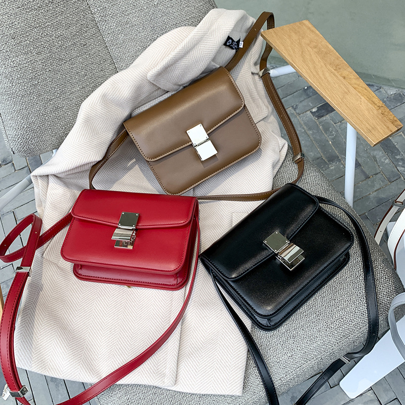 豆腐包2022新款潮通勤包韩版小方包镜面纯色女包单肩斜挎空姐包包