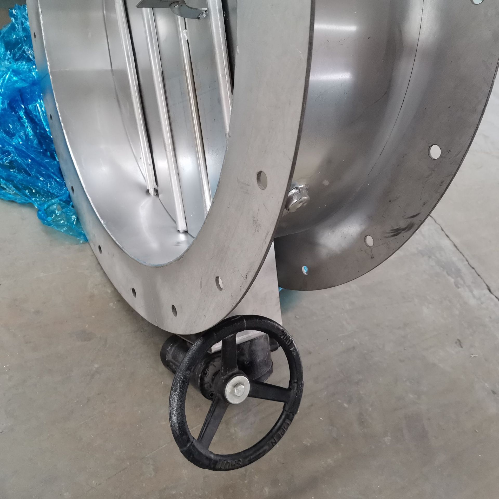 定制 不锈钢蜗轮调节阀 除尘管道工业调节阀 手电动蜗轮调节风阀