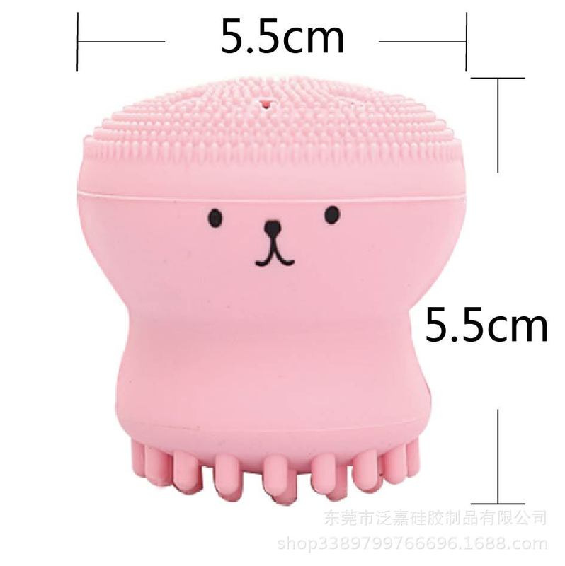 Small Octopus Wash Baby's Hair Massage Brush Silicone Cleansing Facial Brush Jellyfish Sponge Facial Cleaner