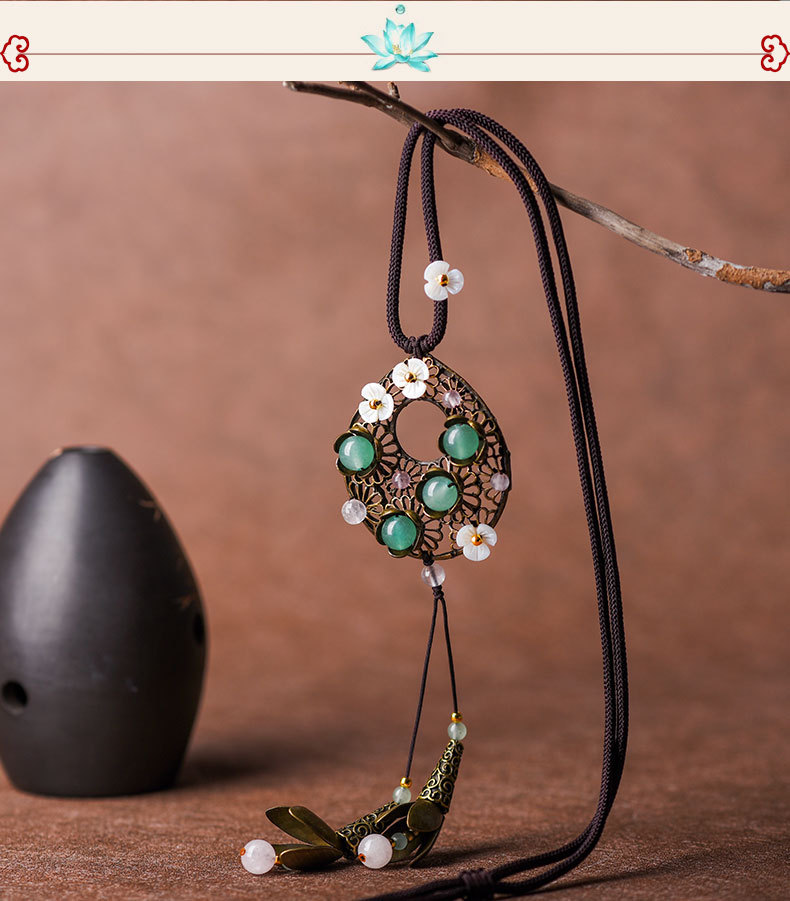 民族风饰品长款毛衣链地摊货源森系复古文艺长项链挂脖配饰秋冬女