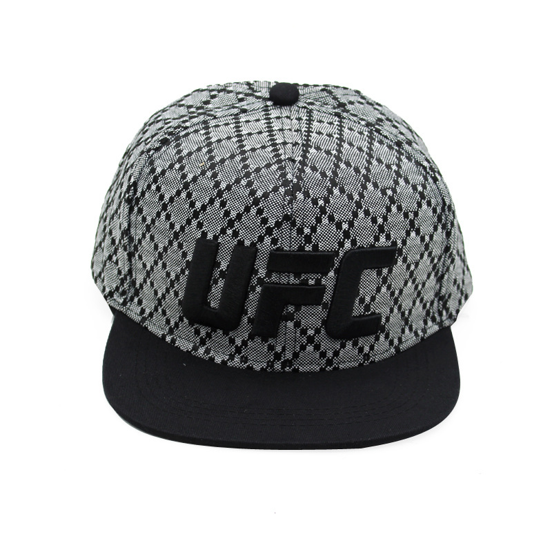 Cross-Border Hot Hat American Ufc Embroidery Hip Hop Hat Men and Women Outdoor Casual Sun-Proof Flat Brim Baseball Cap Wholesale