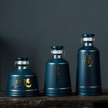 景德镇陶瓷酒瓶套装一斤陶瓷酒瓶1斤定制白酒空瓶子创意酒瓶