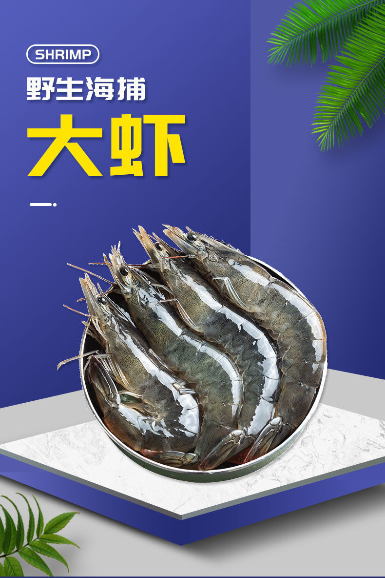 4斤装顺丰包邮新鲜海捕大虾大鲜活基围虾海虾对虾水产海鲜冻虾