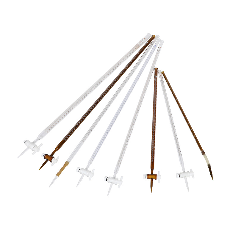 酸式碱式玻璃刻度滴定管 实验器材聚四氟乙烯a级白色棕色滴定管