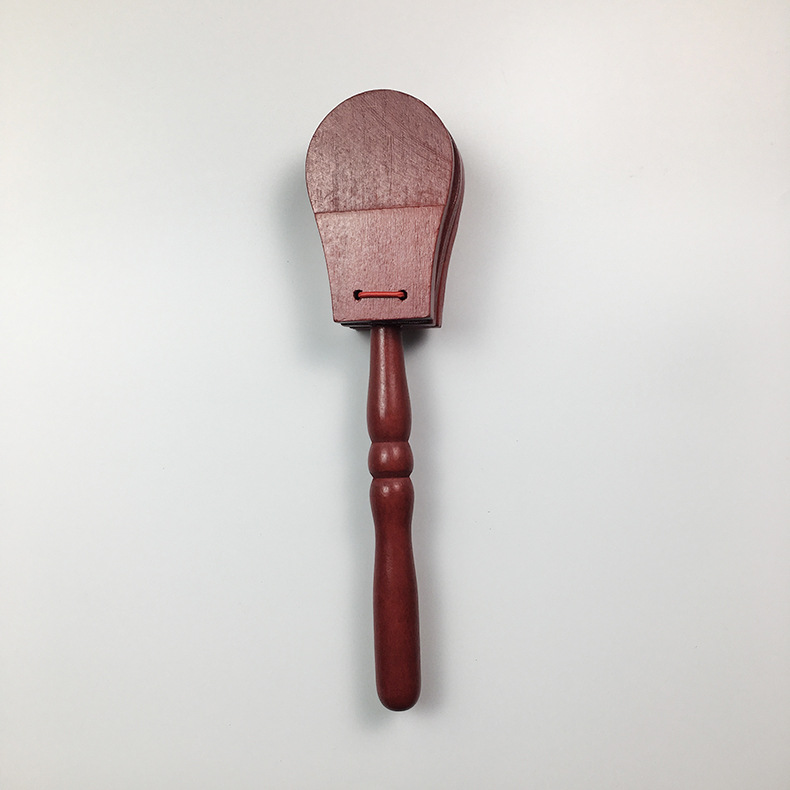 奥尔夫早教小学响板儿童木质响板打击乐器长柄响板西班牙长柄响板