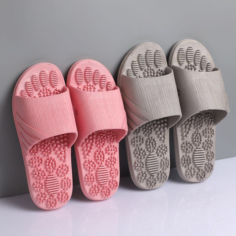 2022 Summer Candy Color Massage Home Slippers Bathroom Indoor Slippers Men and Women Plastic Couple Slippers