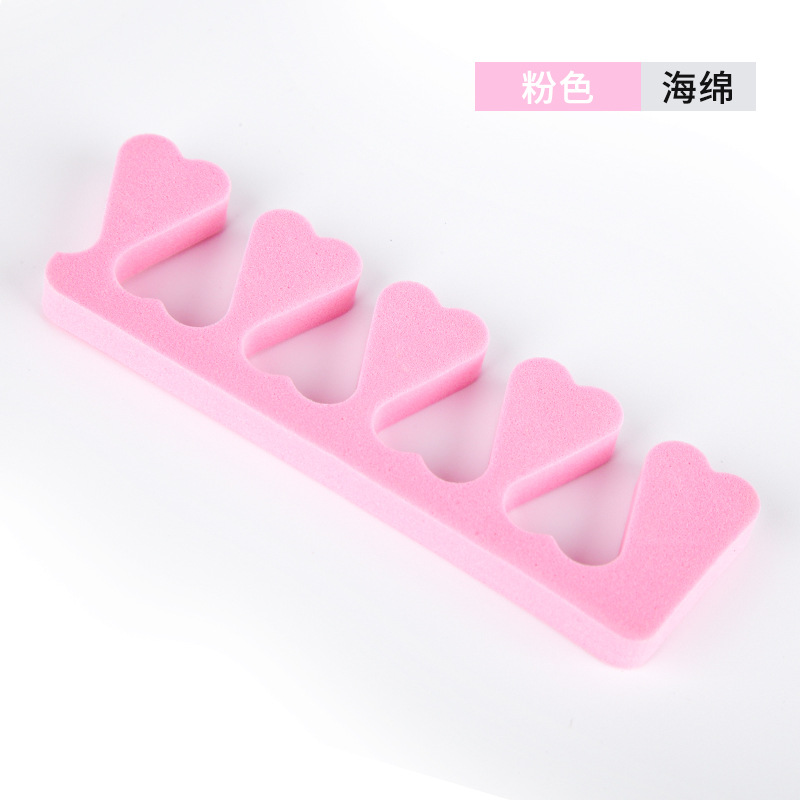 Sponge Toe Separator Eva Peach Heart Finger Split Cotton Nail Finger Cotton Finger Toe Separator Manicure Implement Toe Finger Splitter