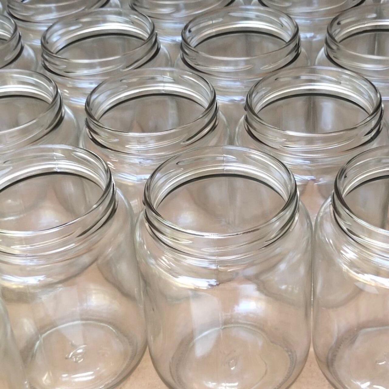 批发罐头瓶子玻璃瓶空瓶500ml750ml1000ml螺丝口盖食品储存可蒸煮