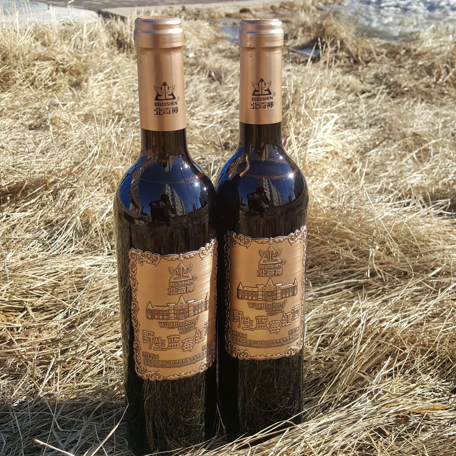 新款高端8度红酒果酒包邮野生蓝莓自然发酵酒口味纯正一箱2瓶