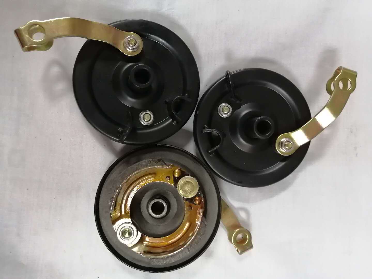 厂家直销电动车前鼓刹 80全铁总成前刹车鼓电动车总成闸