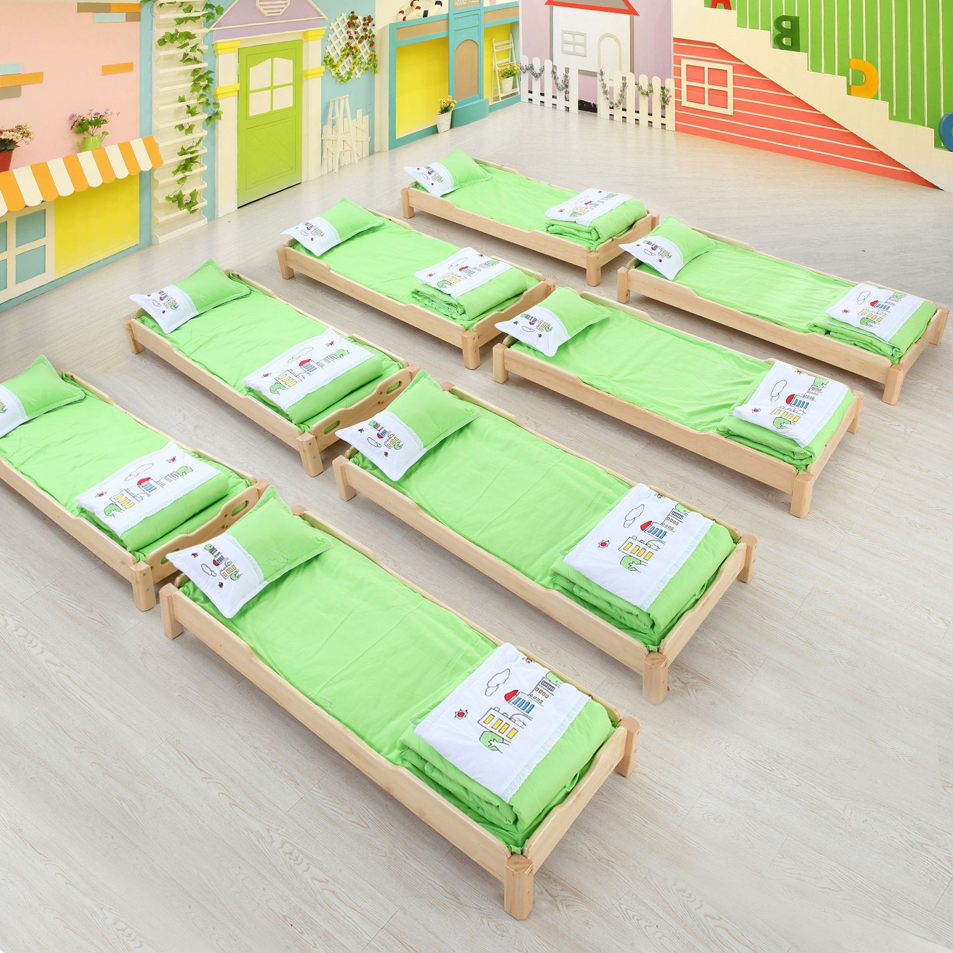 幼儿园床实木儿童午睡床叠叠床大小学生可定制小孩托管班小床特价