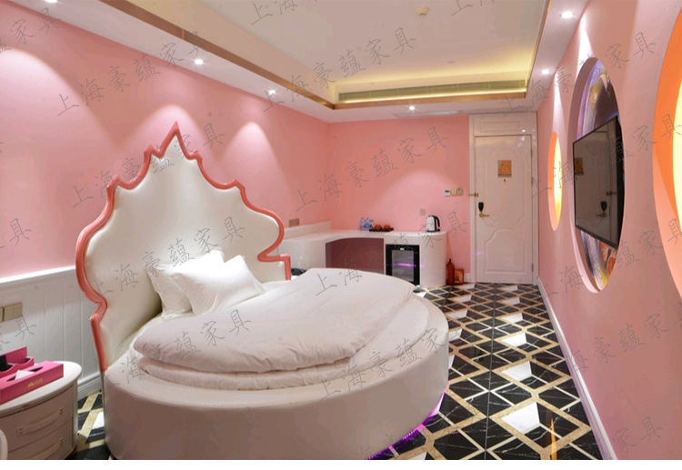 宾馆水床定做批发时尚极简床轻奢智能温控水床酒店情趣情侣圆床