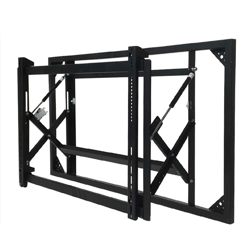 464955寸液晶拼接屏前维护液压支架伸缩嵌入式壁挂横竖屏通用