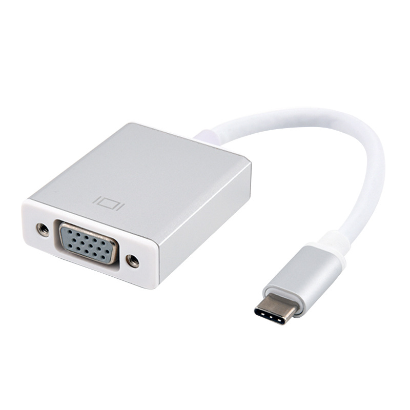 跨境type-c转vga转接线1080p笔记本电脑外接显示器手机同屏转换器