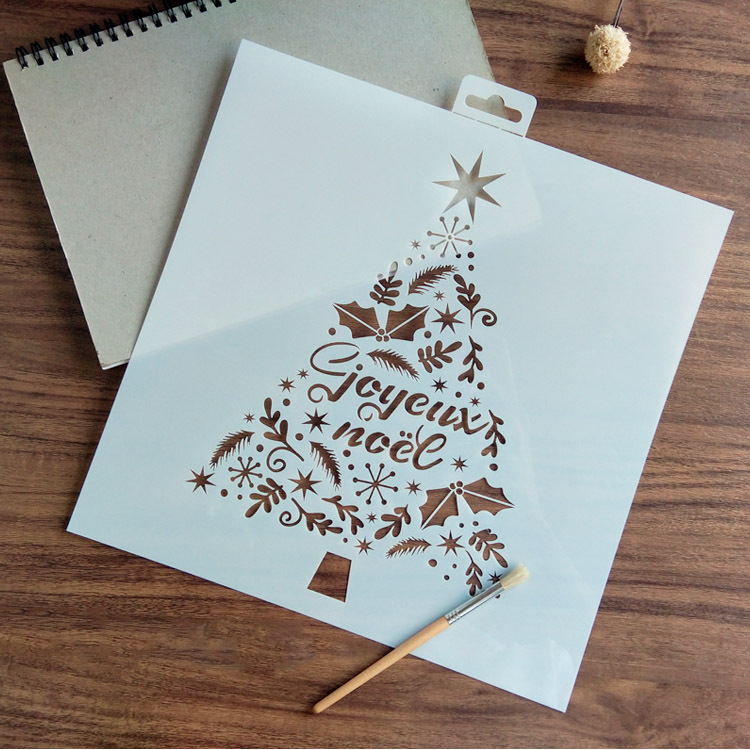 厂家批发圣诞节绘画模板diy相册画画模板镂空儿童涂鸦模板