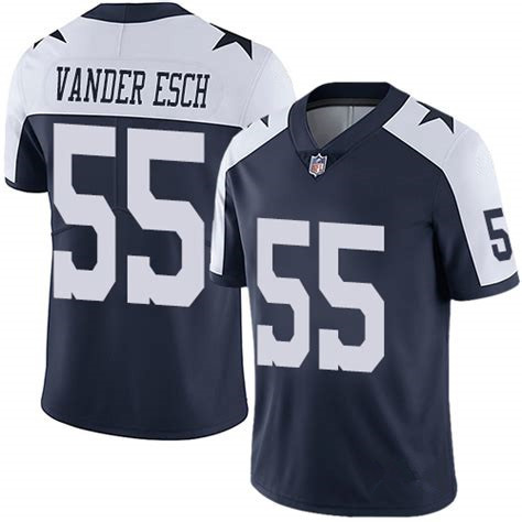 nfl橄榄球球服 cowboys 牛仔 55 vander esch 二代传奇刺绣球衣